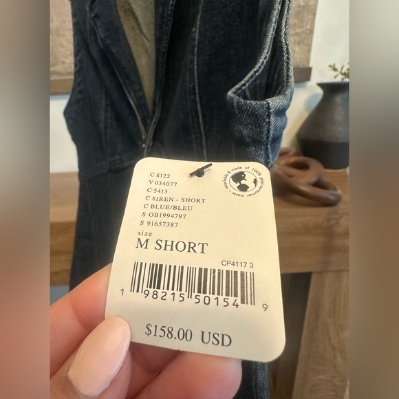 NWT Free People Women's Crvy Ring The Alarm Denim Jumpsuit Size M $158 retail - Picture 8 of 8